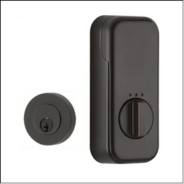 Emtek Keyed Smart Deadbolt (Round) in Oil Rubbed Bronze