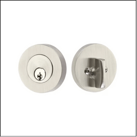 Modern Disc Deadbolt in Satin Nickel