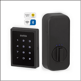 Emtek Touchscreen Smart Keypad in Flat Black