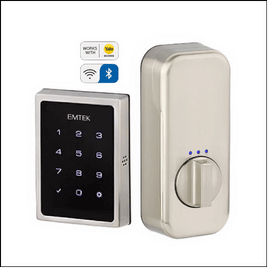 Emtek Touchscreen Smart Keypad in Satin Nickel