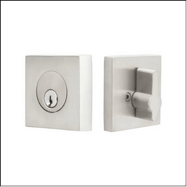 Square Deadbolt in Brushed Stainless Steel