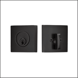 Square Deadbolt in Flat Black