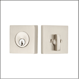 Square Deadbolt in Satin Nickel