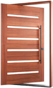 Lassen Mahogany Pivot Door